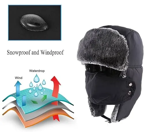 Arctic Shield Fur-Lined Winter Trapper Cap