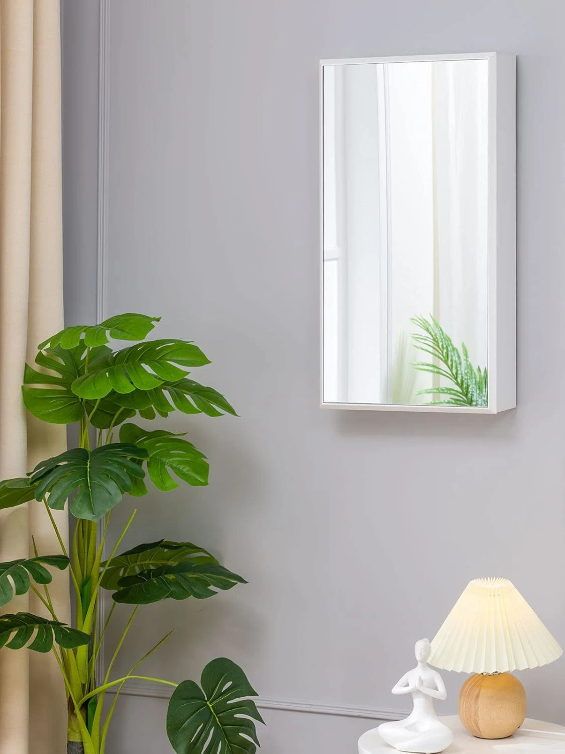 LUXFURNI Wood Jewellery Cabinet