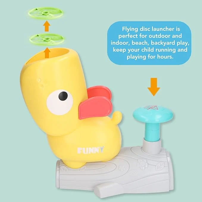 Interactive Flying Disc Launcher Toy for Kids – Fun Indoor & Outdoor Action Play