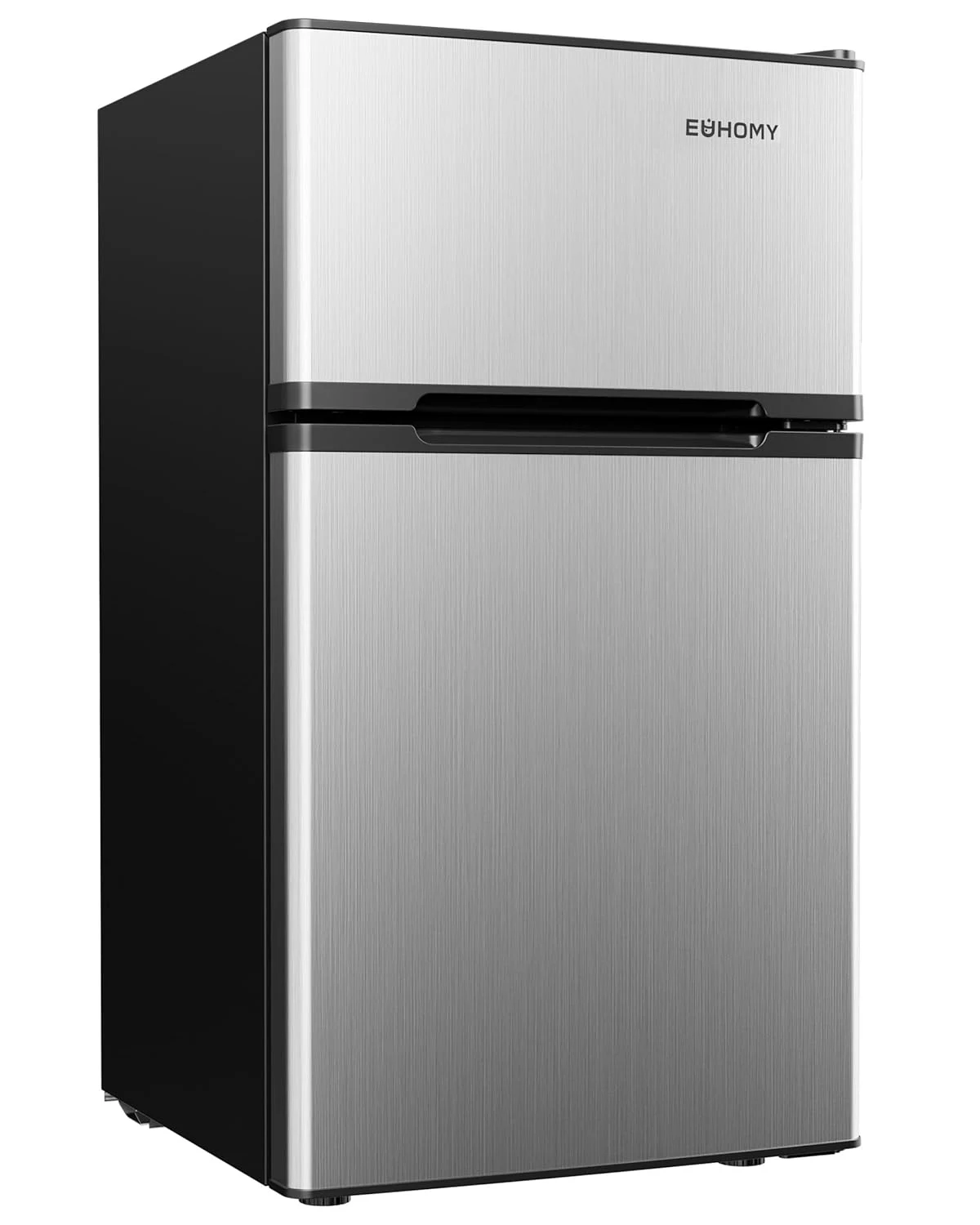 Mini Fridge with Freezer, 3.2 Cu.Ft Mini refrigerator with freezer, Dorm fridge with freezer 2 door For Bedroom/Dorm/Apartment/Office - Food Storage or Cooling Drinks(Silver).