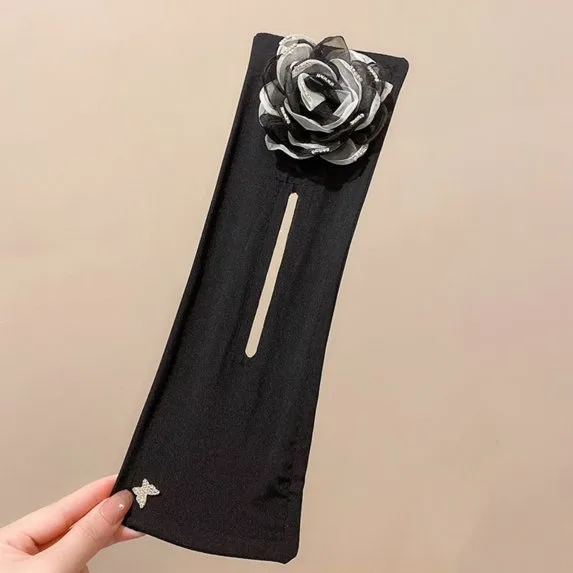 Hair Accessories Elegant Flexible Non-slip Cloth Flower Hair Clip Twist Hairstyle Bun Lazy Hair Curler Hair Bun Maker GREY