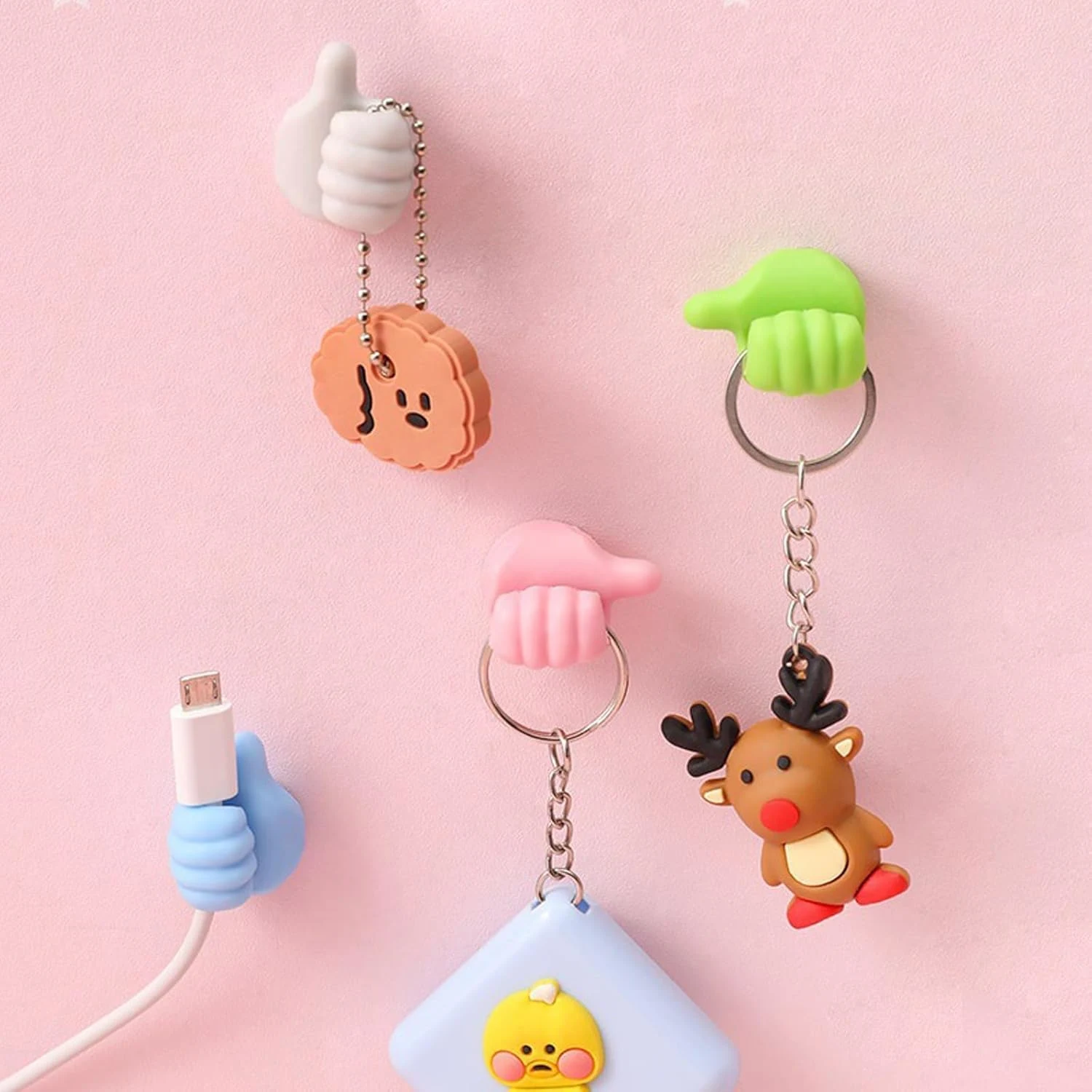 Thumb-Up Adhesive Organizers Creative Silicone Multi-Purpose Hooks